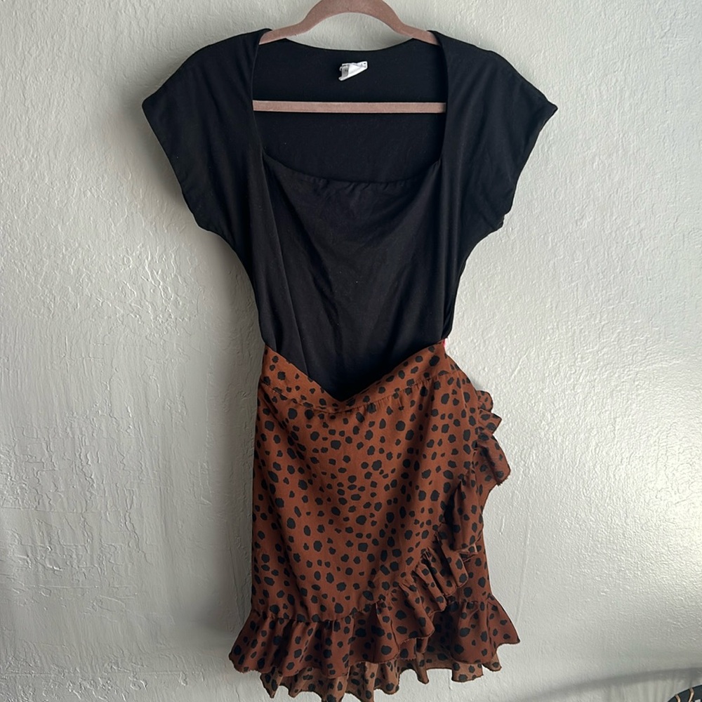 Woman’s size L black double lined soft bodysuit